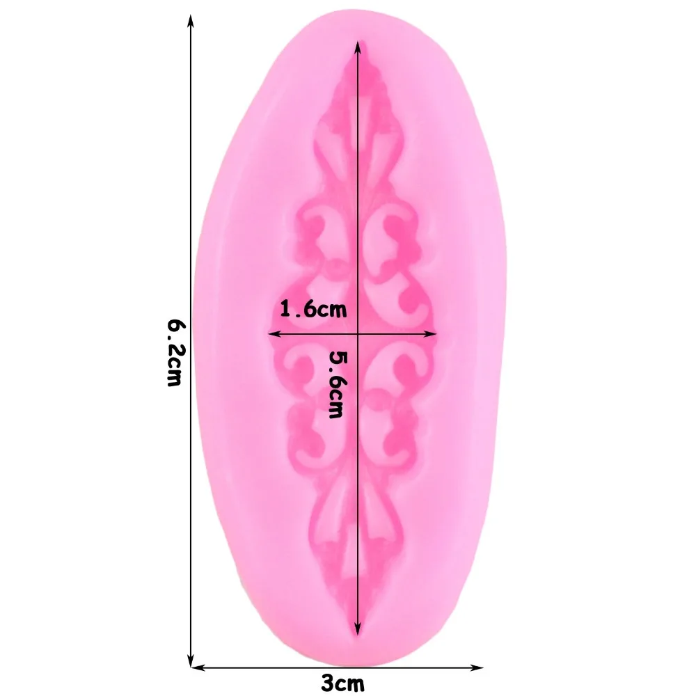 3D ремесло барокко рельеф прокрутки силиконовая форма помадка Шоколадные конфеты