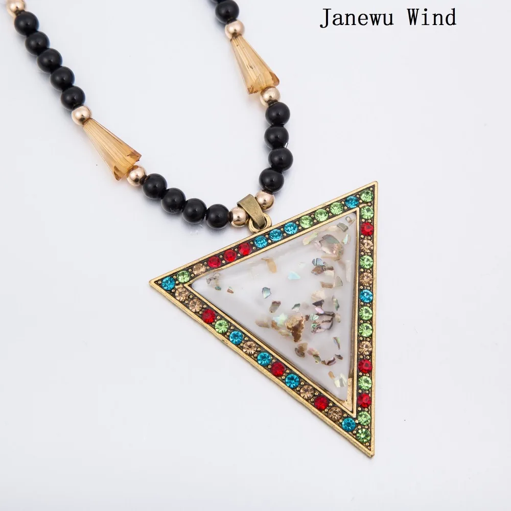 Женское колье с подвеской Janewu Wind cloud stone ожерелье большим треугольным кулоном