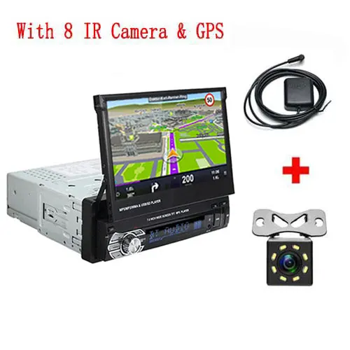 GPS and 8 IR Camera Podofo автомобильный аудио " HD Автомобильный MP5 плеер gps Авторадио 2Din сенсорный экран Авто Радио Видео Стерео Мультимедиа Bluetooth/FM/MP5/USB/AUX - Цвет: GPS and 8 IR Camera