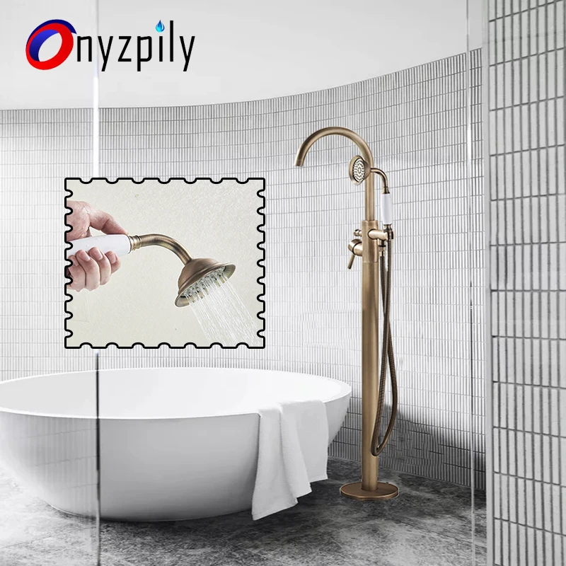 Античная бронзовая керамическая ручка Onyzpily смеситель для душа ванны ванной