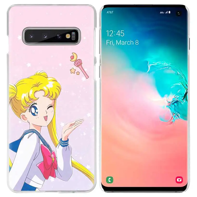 03 Чехол с принтом "Сейлор Мун" для samsung Galaxy S10 5G S10e S9 S8 M30 M20 M10 J4 J6 плюс J8 Note 8 9 прозрачный жесткий чехол для телефона с рисунком из аниме для девочек - Цвет: 03