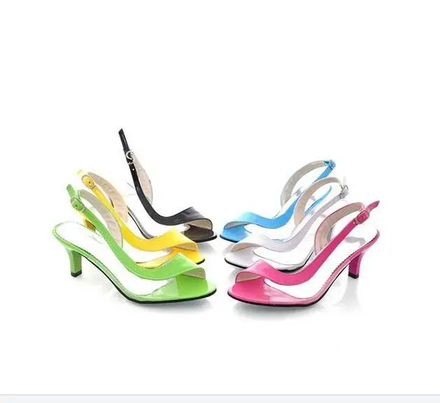 Новый патент кожаные сандалии в 2016 рыбы рот обувь с тонкой сладкий принцесса