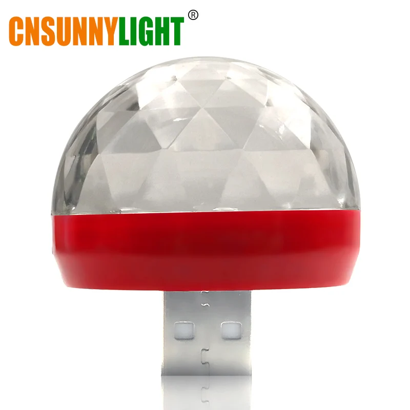 CNSUNNYLIGHT LED Car USB Atmosphere Light DJ RGB Mini Colorful Music Sound Lamp USB-C Phone Surface for Festival Party Karaoke