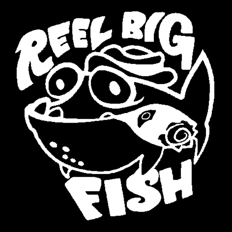 

15.6cm*16.4cm Reel Big Fish Cartoon Stickers Decals Car-Styling Decor S4-0274