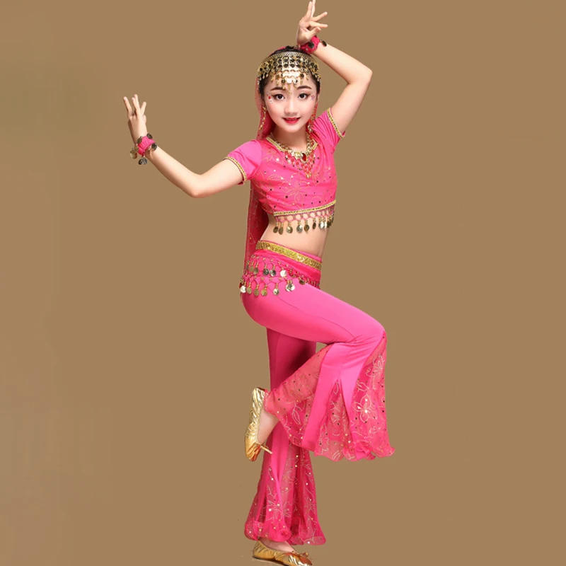 2018 Sari Dancewear детские индийские наряды Одежда Для Болливуда костюм для танца живота