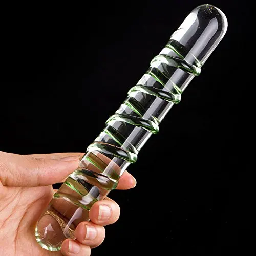 Дальний стеклянный фаллоимитатор Pyrex для женщин Кристальный пенис мастурбатор