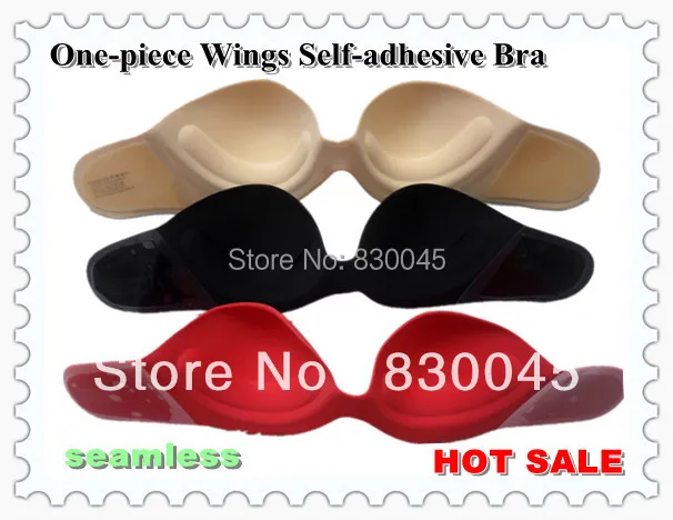 Цельнокроеный бесшовный самоклеящийся бюстгальтер из лайкры с крыльями|invisible