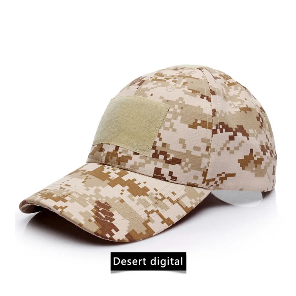 

Military Baseball Cap Sunscreen Hat Tactical Army Camouflage Visor Magic Stick Adjustable Head Wear for Fishing Cycling Camping