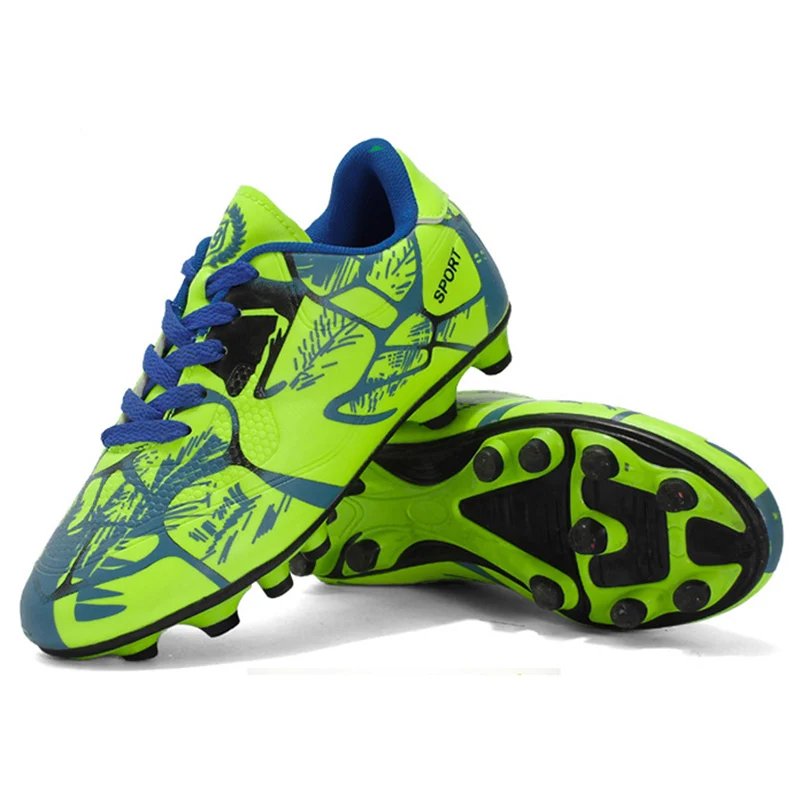 2020 Мужская Женская футбольная обувь с длинными шипами для улицы газон