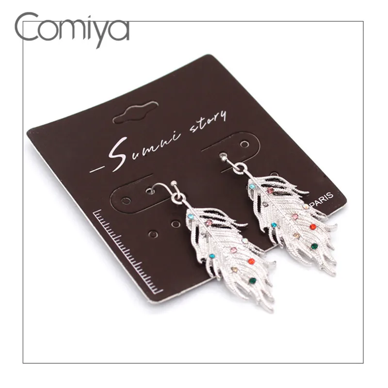 Comiya Dangle Earring Boucles D'oreilles Pendantes Femmes Fashion Crystal Zinc Alloy Vinage Links Long Earrings Charms | Украшения и