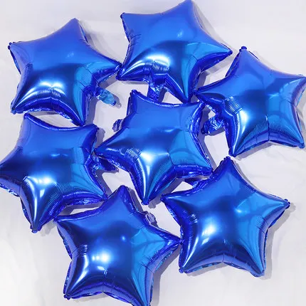 blue 7 шт. 10 дюймов звезда надувные шары из алюминиевой фольги Единорог вечерние Babyshower Декор День рождения украшения Дети балони воздушные шары свадьба - Цвет: blue