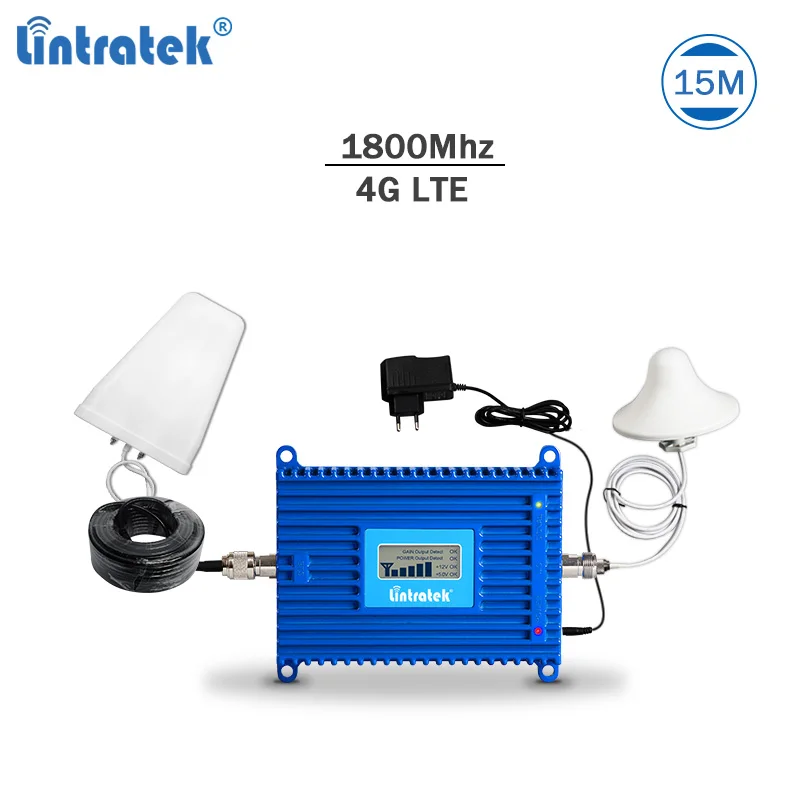 Lintratek 4G Репитер сигнала LTE 1800 GSM усилитель 2G/3G/4G DCS репитер 3G мобильный полный