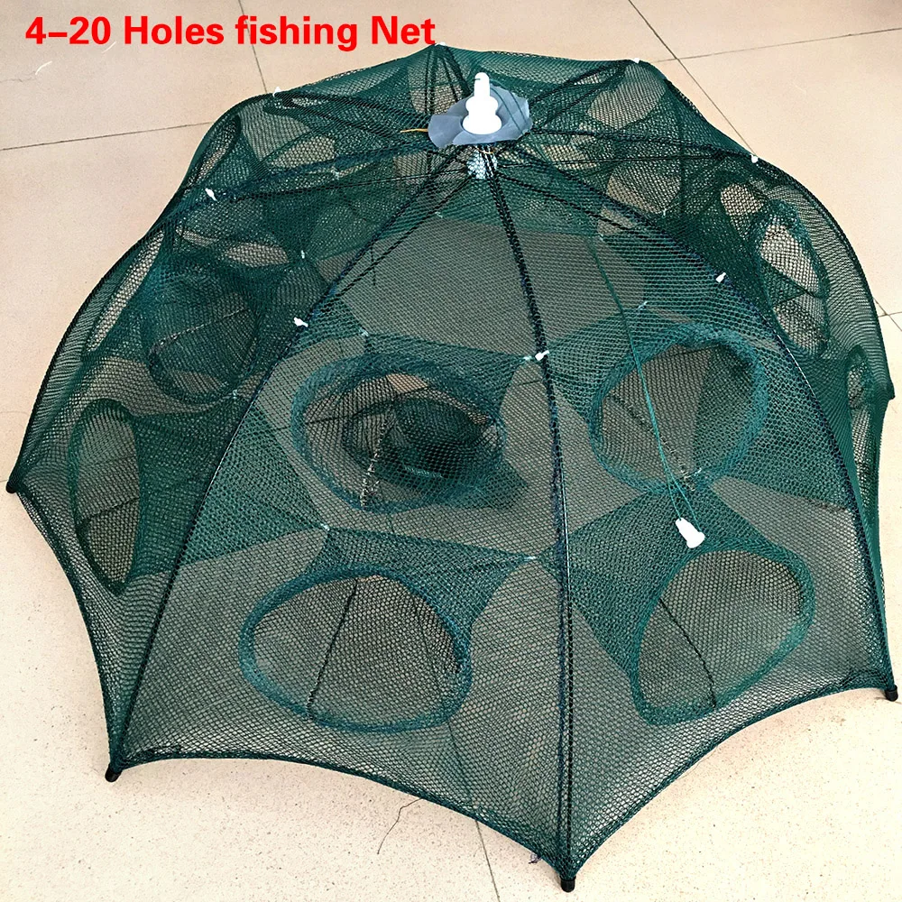 Новейшая 4 20 отверстий автоматическая складная рыболовная сетка клетка для
