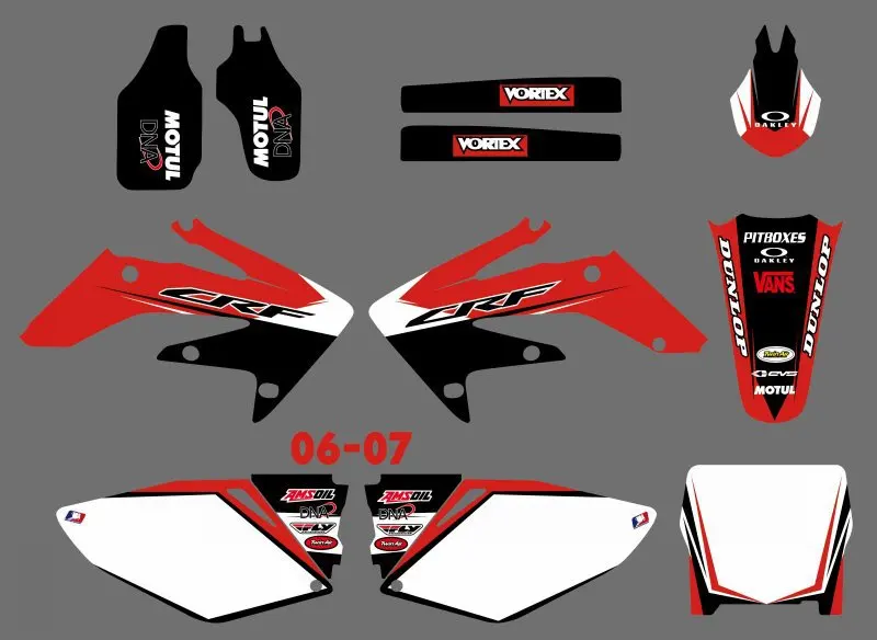 NICECNC 1 комплект Набор стикеров для мотоцикла и команды Honda CRF250R CRF250 CRF 250R 250 R 2006