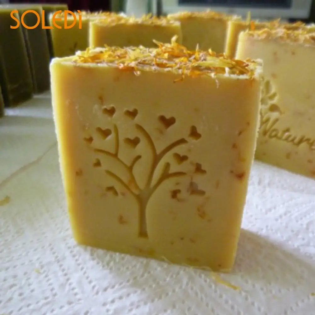 Сердце Любовь дерево дизайн ручной работы желтый смолы Мыло Штамп для мыла формы