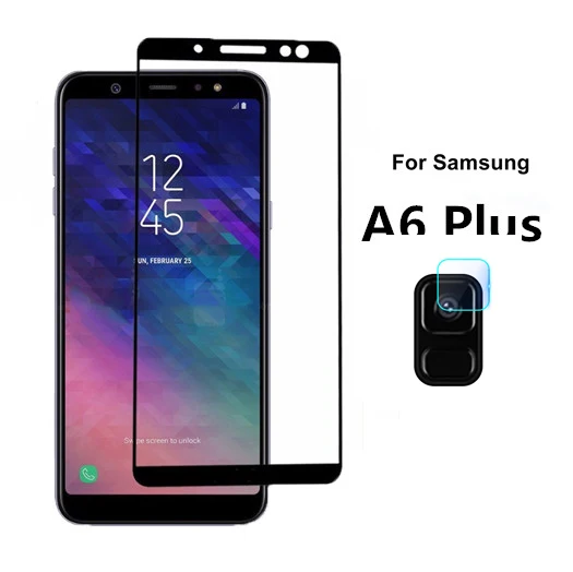 For A6 Plus 2018 2-в-1 защитная пленка из закаленного стекла для samsung galaxy A20 A30 A40 A50 A70 Камера защитное устройство для объектива на M20 M30 A7 A8 A9 защитная пленка объектива защитное стекло - Цвет: For A6 Plus 2018