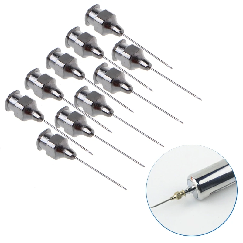 10 шт нержавеющей стали шприц иглы для скота курица овец свинья крупного рогатого