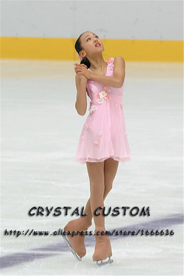 Красивые платья для девочек катания на коньках с спандексом изящное Новое