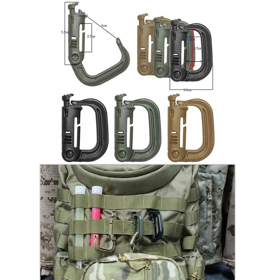 2 шт. карабин для крепления на рюкзак|Пряжки и крючки| |