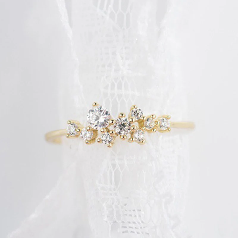 2018 женские кольца 1 шт. Модные прозрачные простое кольцо циркония Простые Кольца