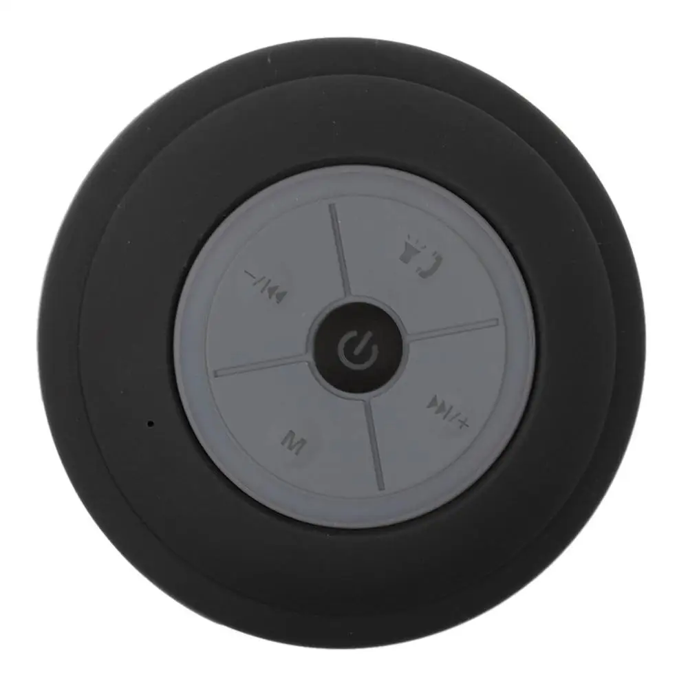 Black IPX4 водонепроницаемый Bluetooth Душ спикер ж/изменение цвета огни, громкая связь спикер телефон, присоска, fm-радио, TF слот для карт - Цвет: Black