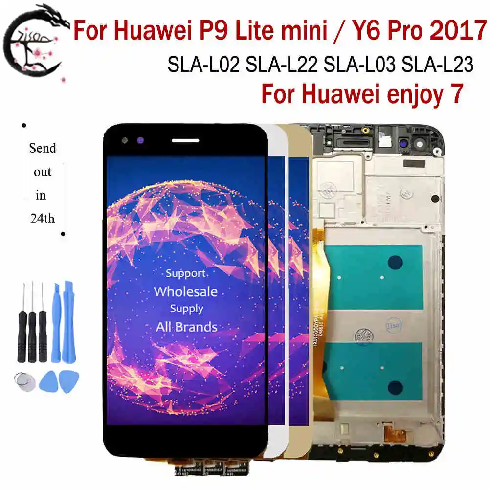 ЖК-дисплей Y6 Pro 2017 экран мобильного телефона Huawei P9 lite mini с рамкой для мини-дисплей