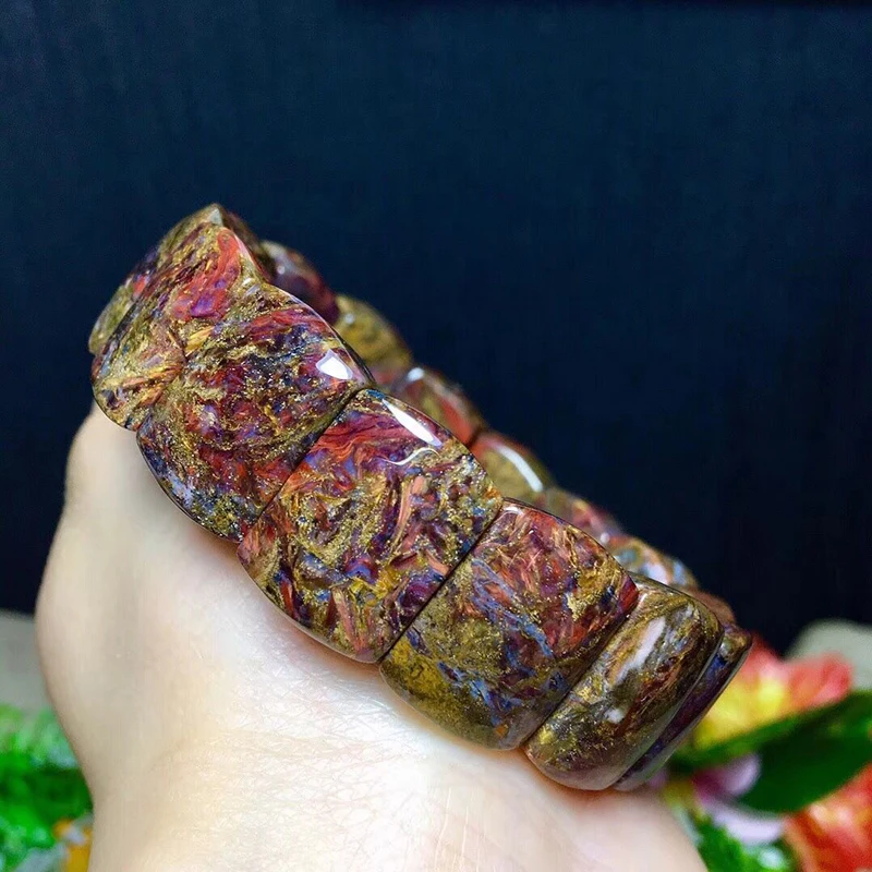 Браслеты из натурального камня Pietersite с узором из энергетического камня, ручной ряд, удача для женщин и мужчин, подарок на запястье, ювелирные изделия из кристаллов