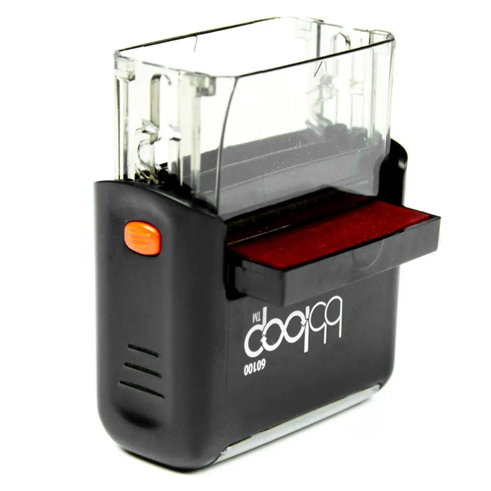 Метка BBloop &quotInked&quot Self-Inking. Прямоугольная. Лазерная гравировка. Красный | Дом и сад