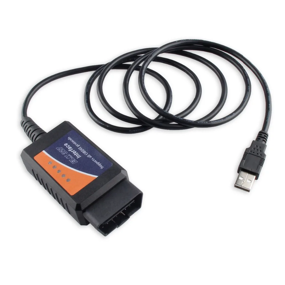 USB OBD II ELM327 FTDI FT232RL чип V1.5 автомобильный диагностический кабель интерфейс