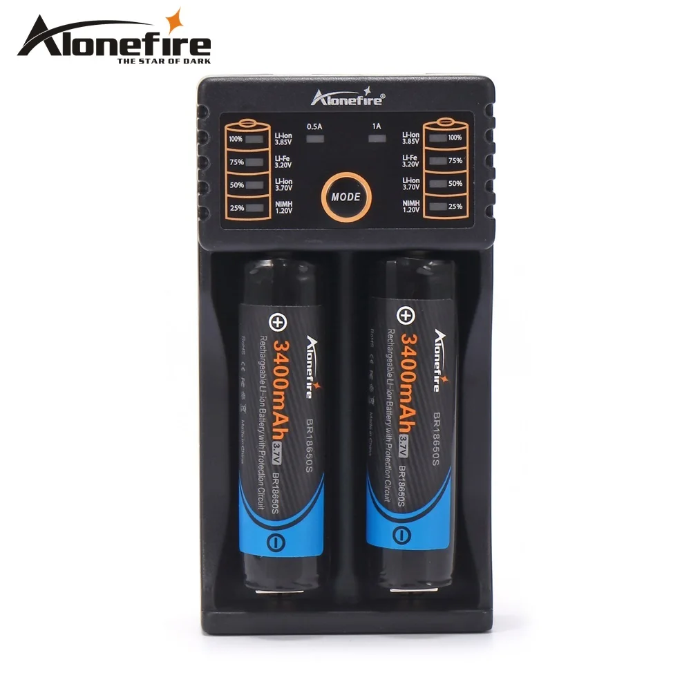 Alonefire MC202 18650 USB зарядное устройство 1 2 V 3 7 85 AA/AAA 26650 14500 16340 Li Ion NiMH NiCad литиевая