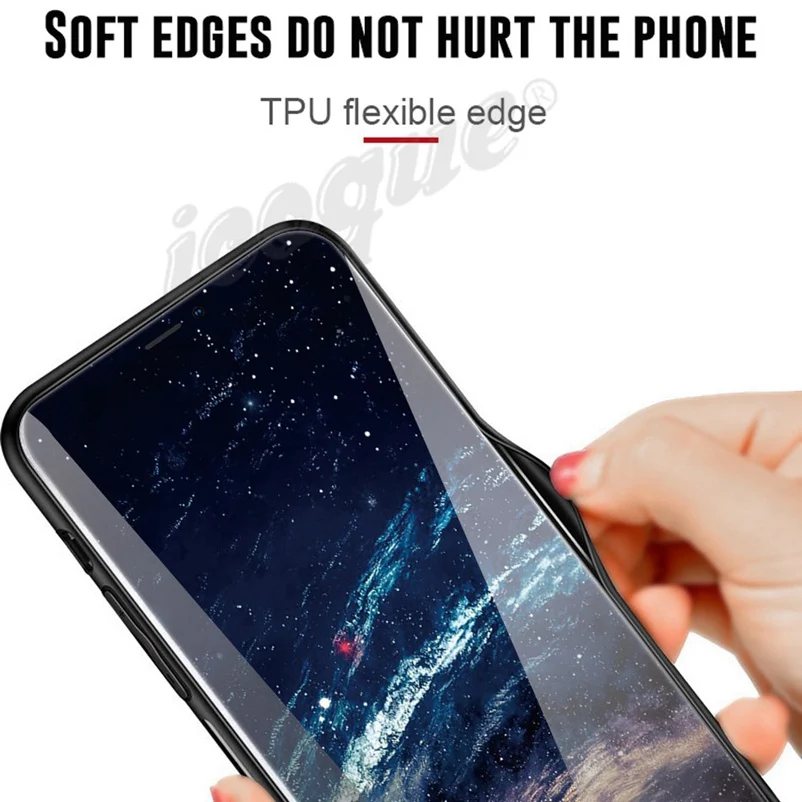 Роскошный стеклянный чехол для iPhone XR 8 7 Plus XS X чехлы plus телефона | Мобильные