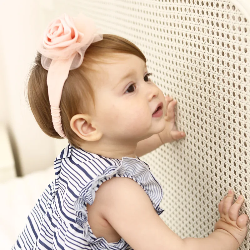 2017 милые эластичные повязки для волос девочек повязка на голову с большим