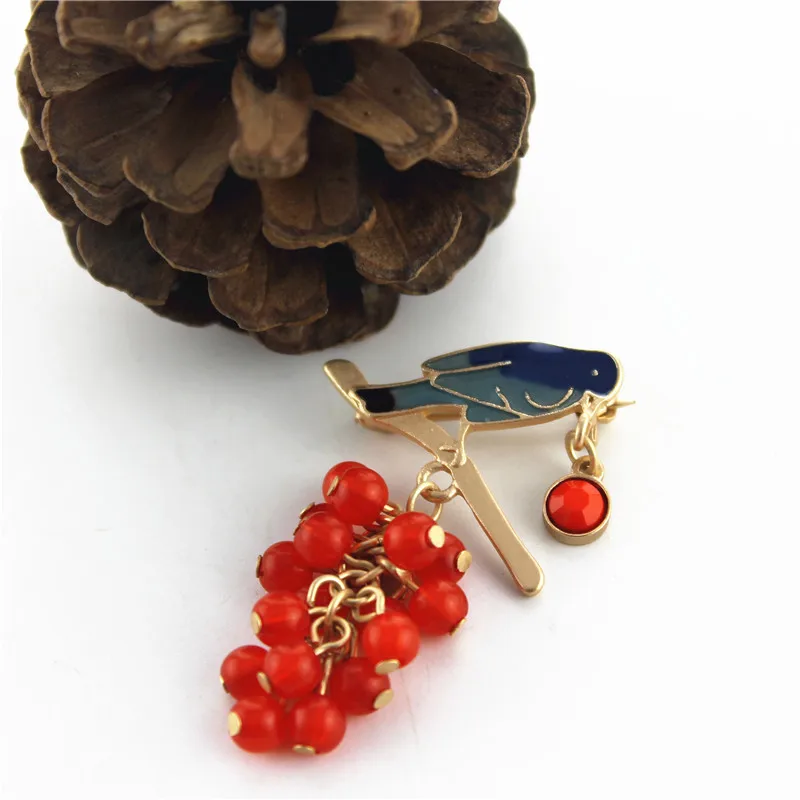 Модная брошь в виде Джокера брошка птицы винограда ювелирный набор новинка 2015 |