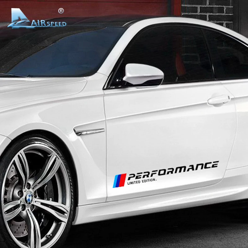 

Airspeed Car Stickers M Performance Auto Sticker Car Door Decal Accessories for BMW E46 F30 E90 E60 F20 F10 E36 E39 E87 E70 G30