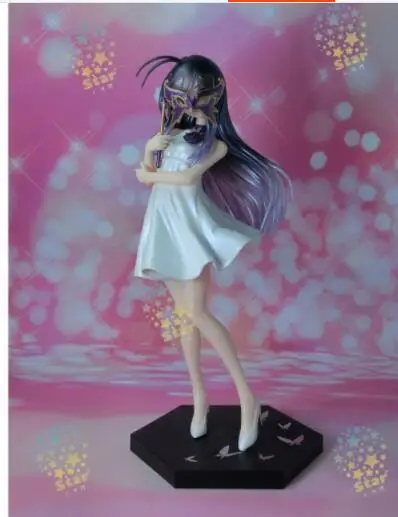 

Japanese original anime figure Accel World Kuroyuki hime mask white dress ver action figure collectible model toys for boys