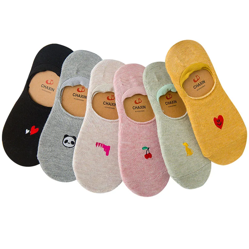 

6pairs Kawaii Hipster Fruits Patterned Women Socks Suit All Season Thicker Bottom Warm Women Embroidery Socks Female Sox Meias