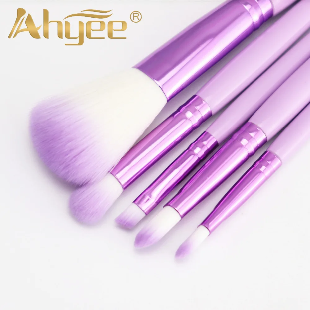 Набор кистей для макияжа 5 шт. светло-фиолетовые кисти пудры консилера теней век