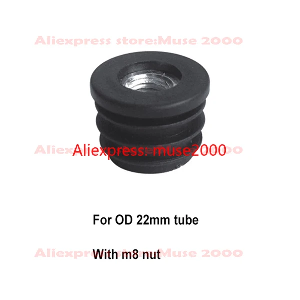 22 мм круглый пластиковый тюбик для ног штекер M8 гайка винт большого пальца