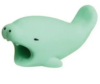 manatee 1 шт. kawaii кабель укус животное iphone протектор в форме намотки собака укус телефон аксессуар шалость игрушка забавный - Цвет: manatee