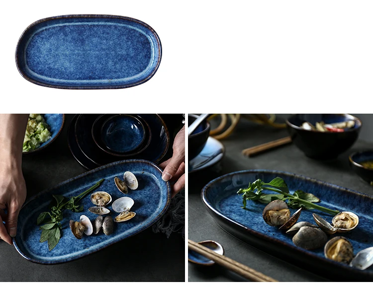 ANTOWALL Dim Blue керамическая посуда набор посуды миска посуда тарелка услуги набор фарфоровая посуда