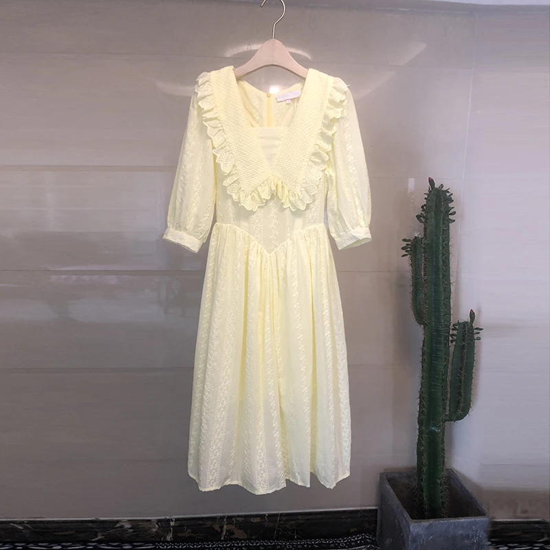

Korean Sweet Summer White Lace Dress Vestidos Mujer Verano 2019 Midi Party Red Christmas Dress Robe Moulante Femme N9596