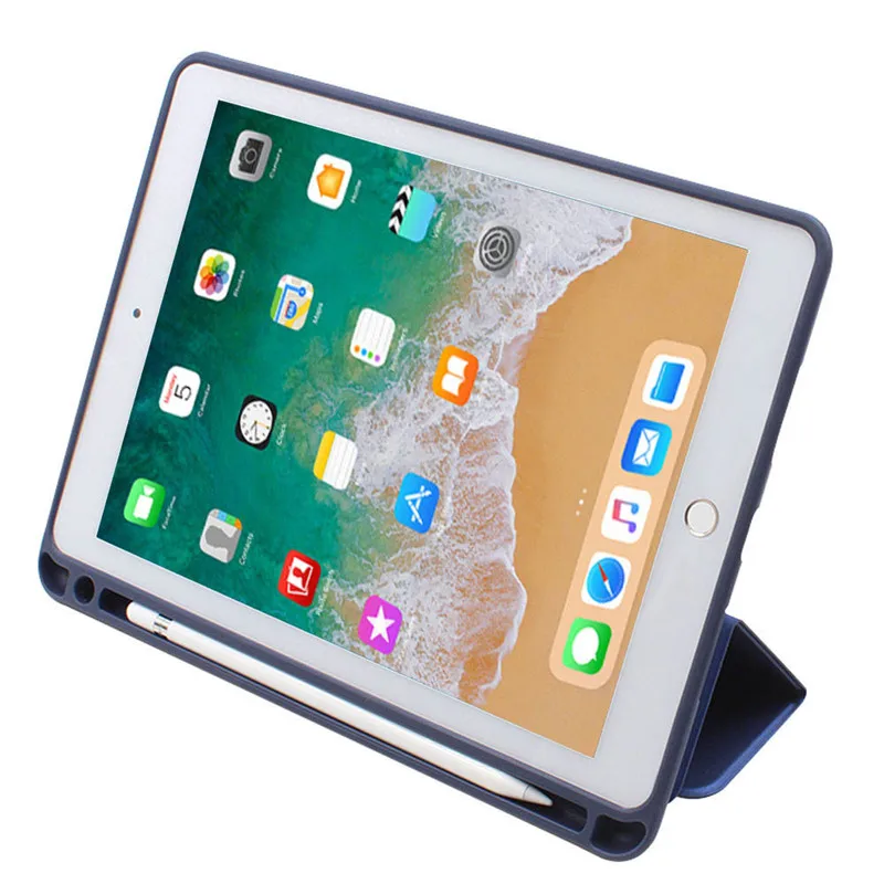 ГОРЯЧАЯ искусственная кожа умный чехол для Apple iPad Pro 12 9 2017 с карандашом Мягкий
