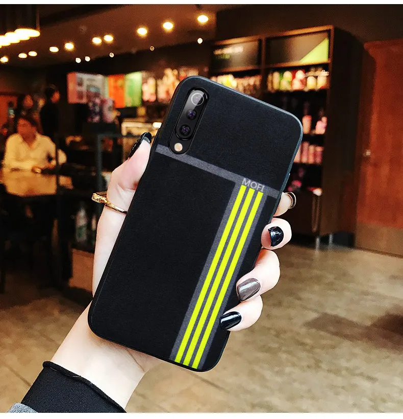 For Xiaomi Mi9 Se Case Cover For Xiaomi Mi9 Case Back Cover Sport Exercise Stripe Pattern Yellow For Xiaomi Mi 9Se Case