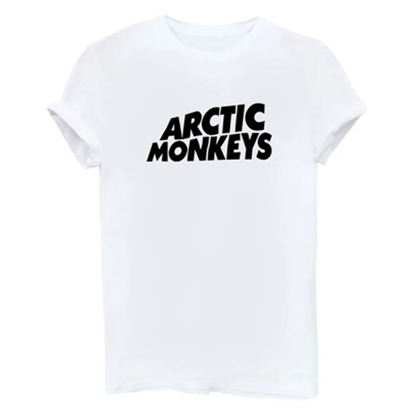 Для женщин летние топы Arctic Monkeys футболка с буквенным принтом Футболка Новый