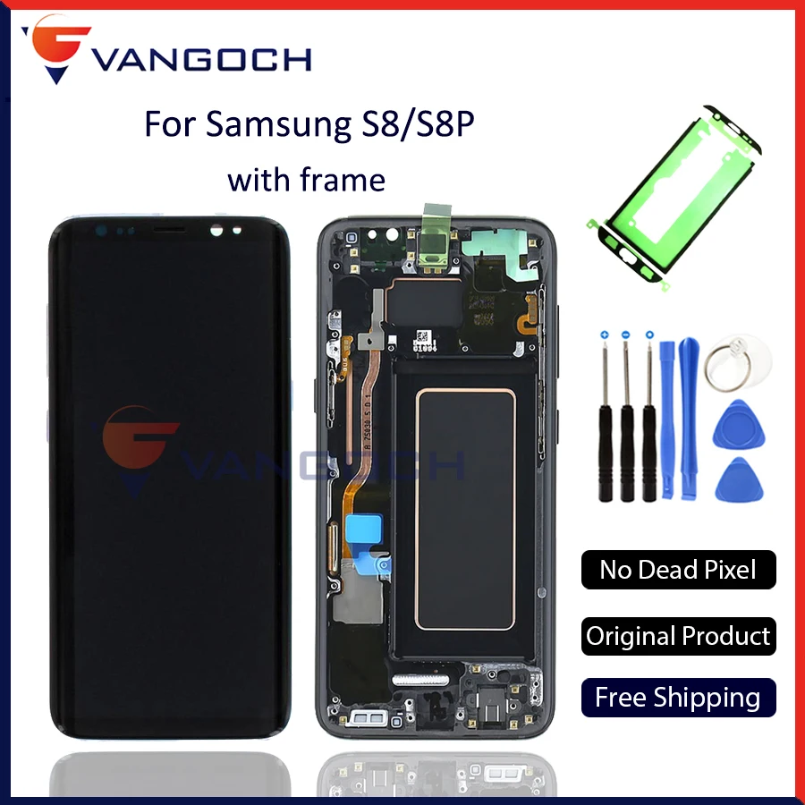 100% Оригинальный Super Amoled ЖК дисплей Экран для Samsung Galaxy S8 Дисплей G950 плюс G955 сборки