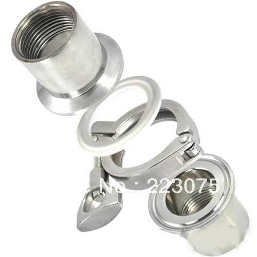 

2" SS304 TRI-CLAMP ASSEMBLY (2xSanitary NPT Female Pipe Fitting ++ 1xclamp + 1xgasket) Tube fitting