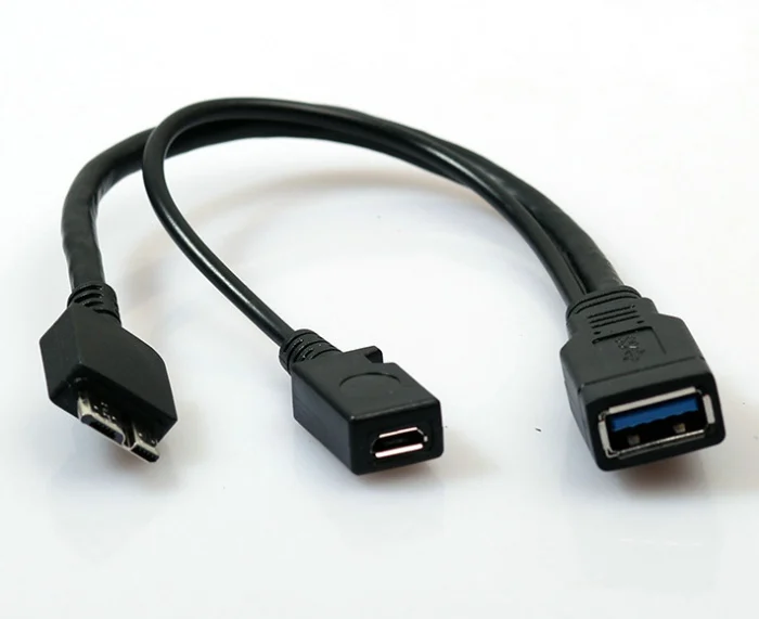 Хост-Кабель Micro USB 3 0 OTG с гнездовым блоком питания | Компьютеры и офис