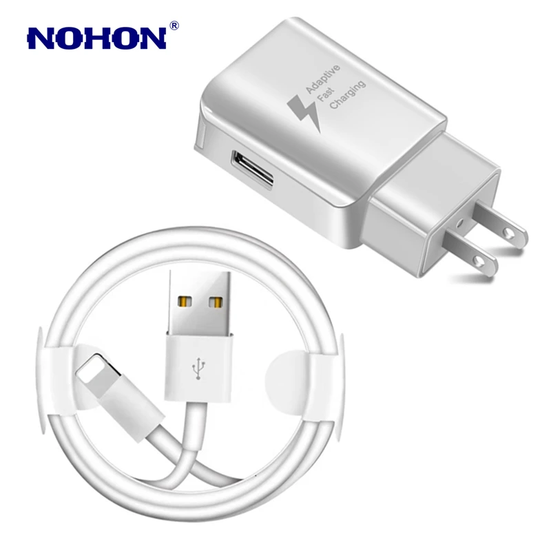 Адаптер питания USB Nohon с кабелем Lightning для телефонов iPhone 3A 1 м|Кабели мобильных