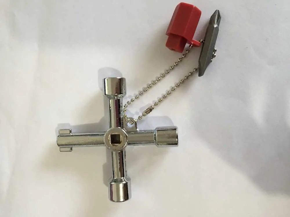 

Multi-function electric control cabinet Triangle Keys Wrench Water valve key 1PC