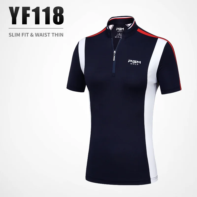 

2018 PGM Women's Golf Apparel Summer Breathable Quick-drying Golf Shirt Golf Short Sleeve Shirt Skirt New Arrival Size XS-XL